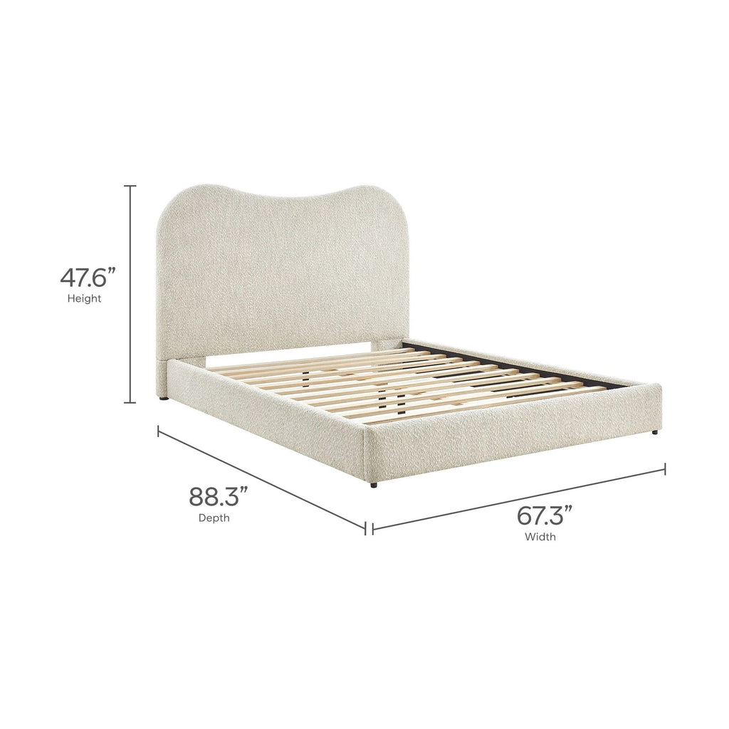 Seluna Boucle Queen Platform Bed