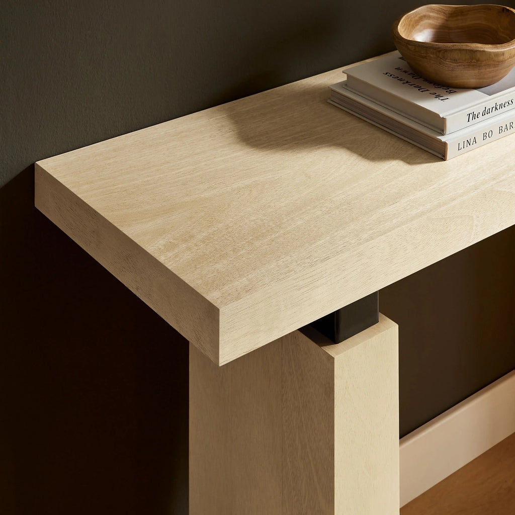 Piston 52" Rectangular Wood Console Table in Natural