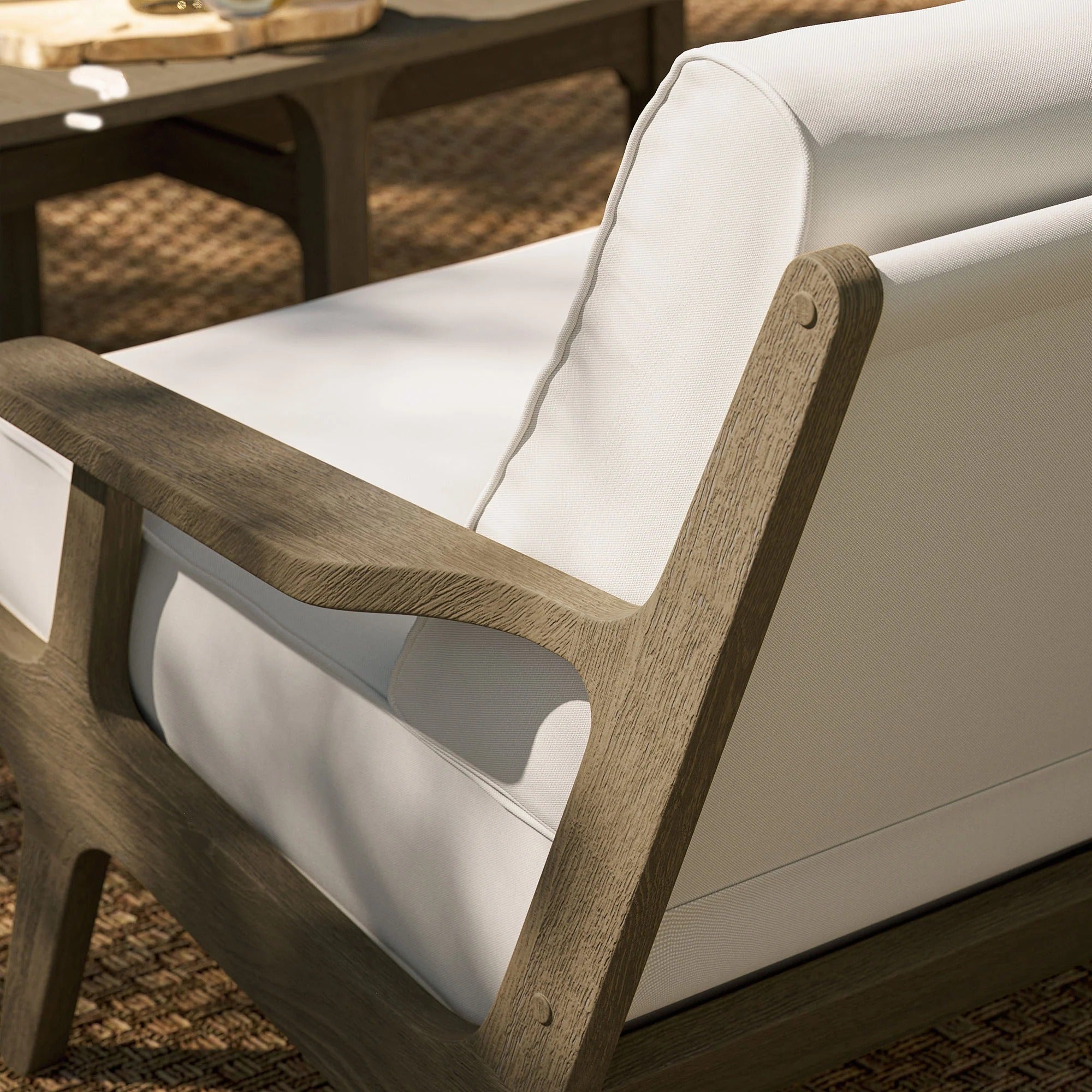 Saratoga Outdoor Teak Wood Loveseat