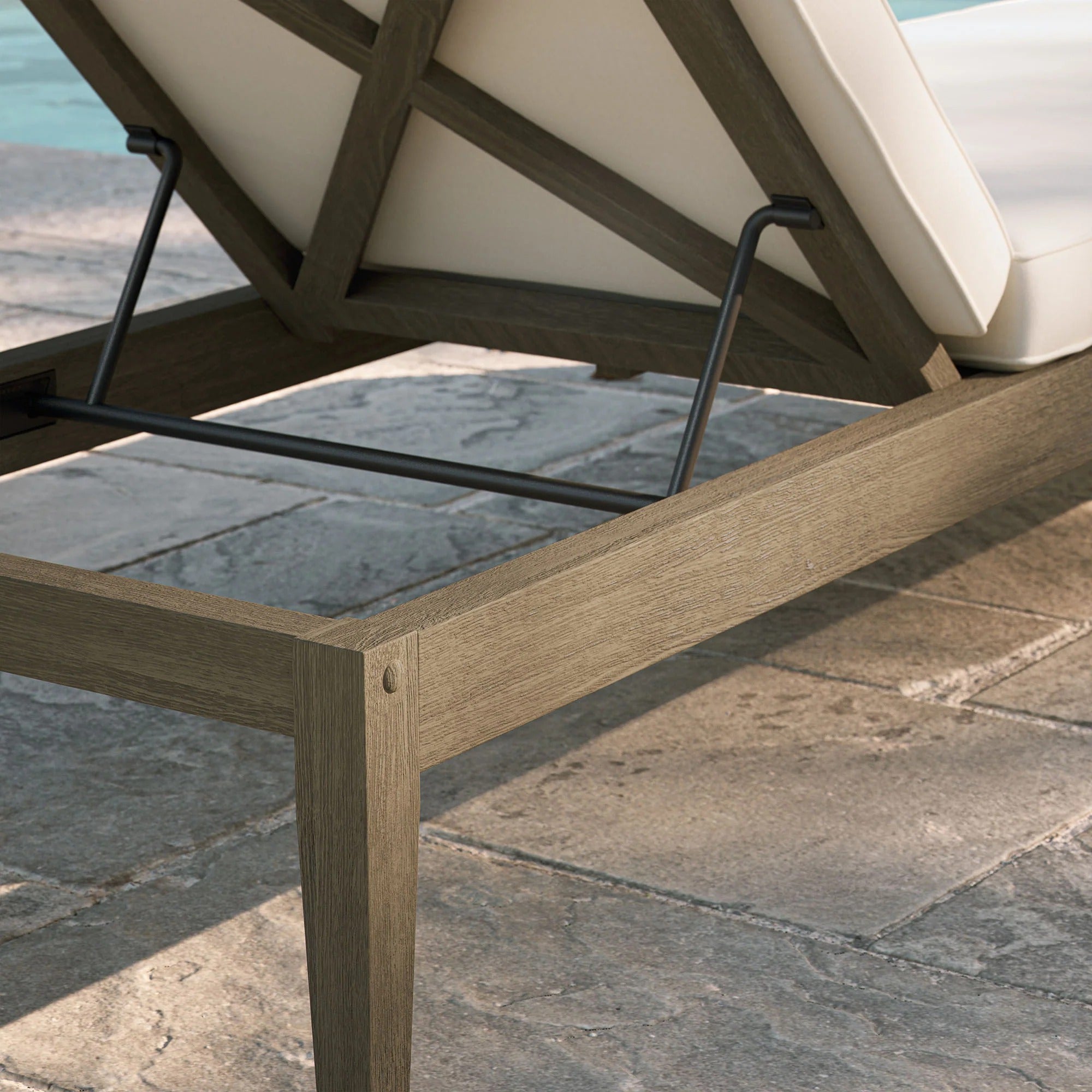 Northlake Outdoor Teak Chaise Lounge