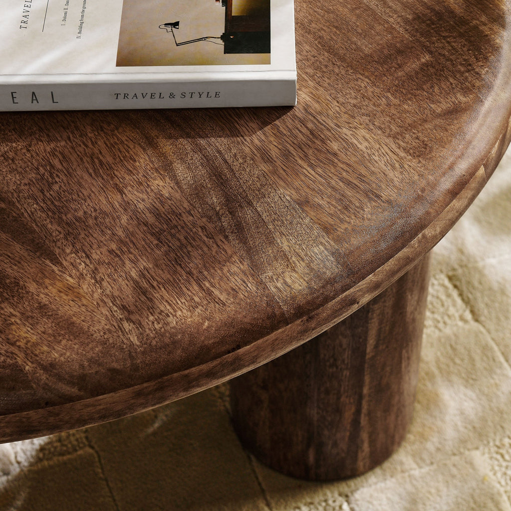 Mavina Round Mango Wood Coffee Table