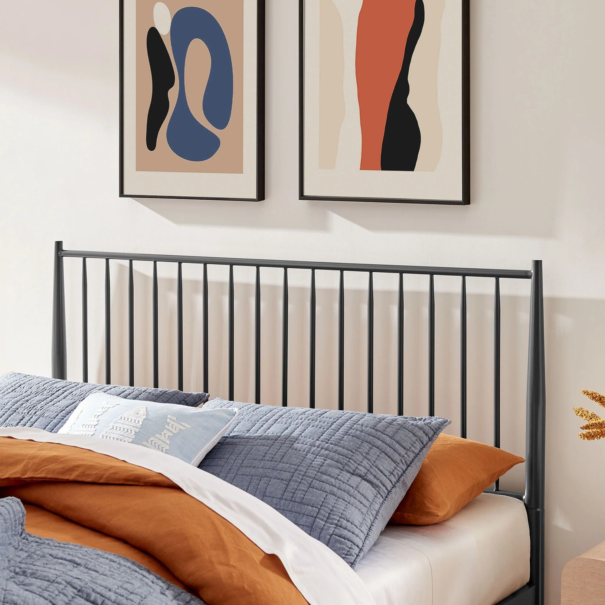 Adair Spindle Metal  Platform Bed