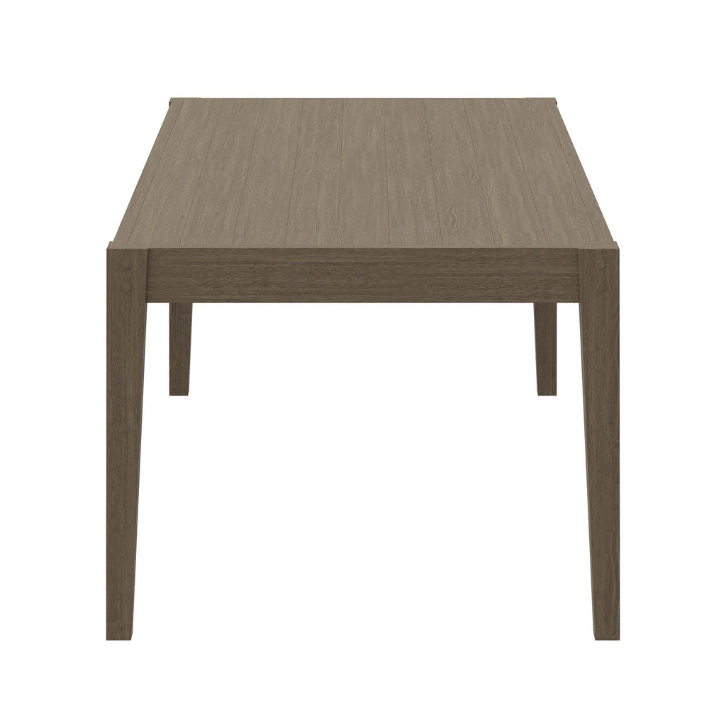 Northlake 83" Rectangular Outdoor Patio Teak Dining Table in Weathered Gray