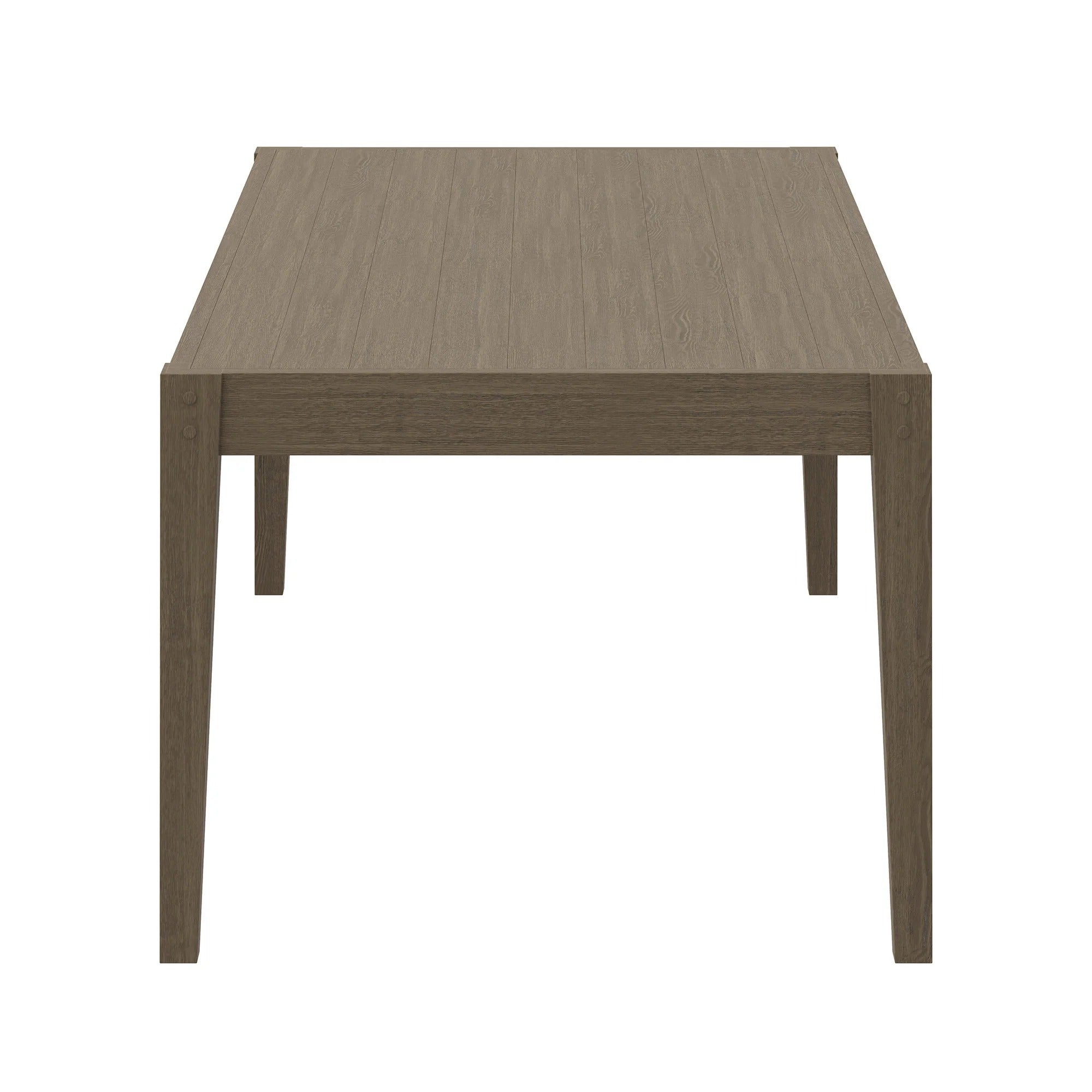 Northlake 83" Rectangular Outdoor Patio Teak Dining Table in Weathered Gray