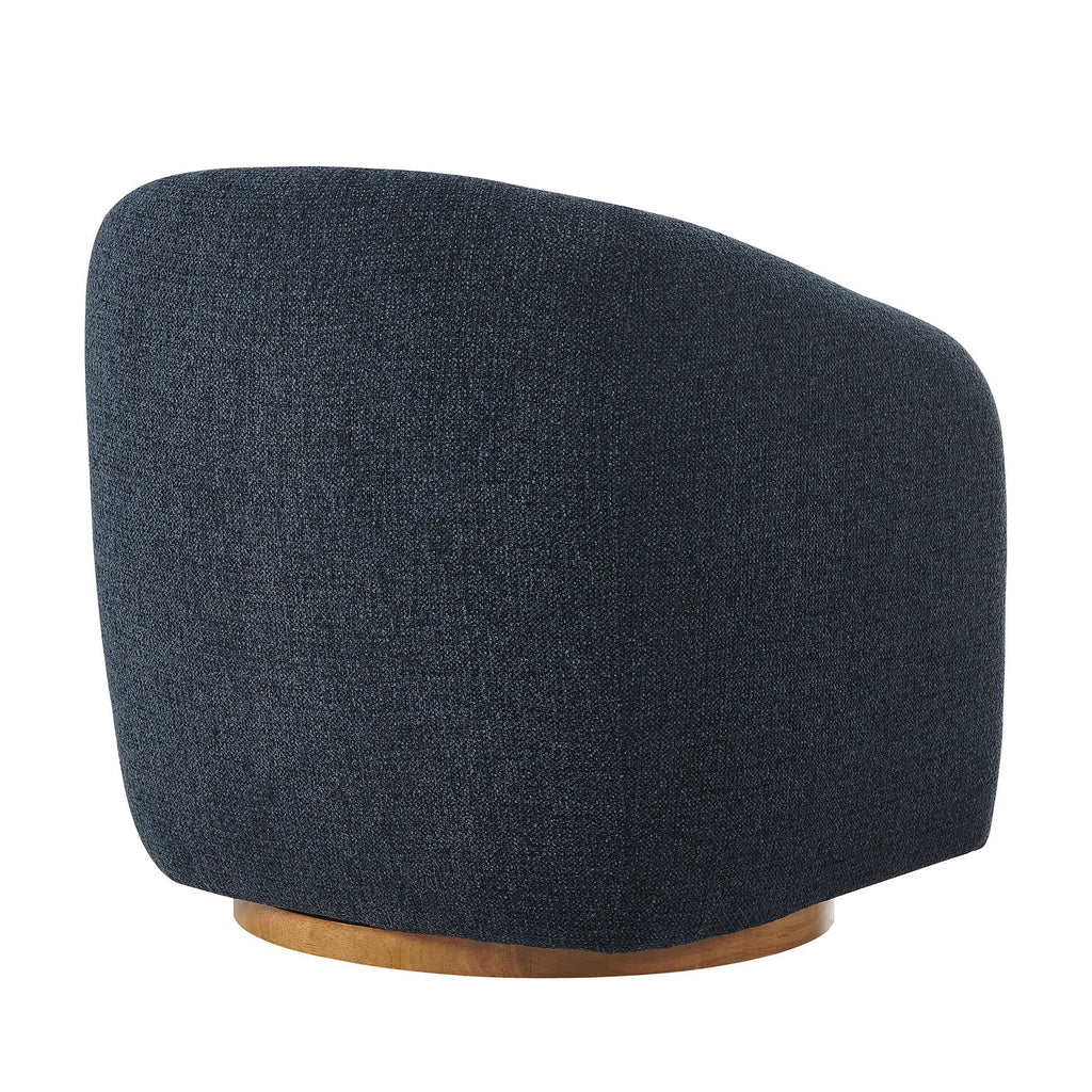 Holland Swivel Chenille Fabric Armchair