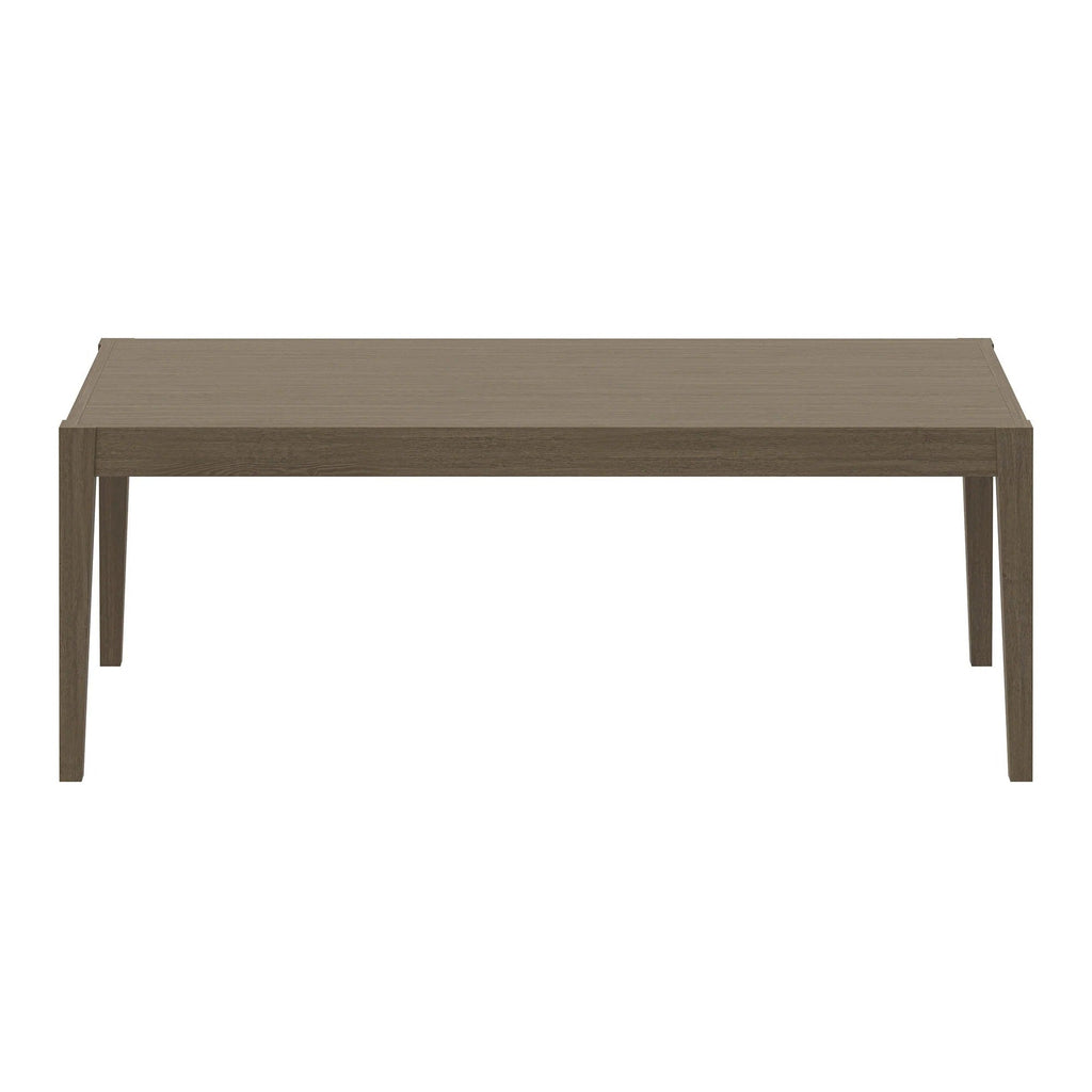 Northlake 83" Rectangular Outdoor Patio Teak Dining Table in Weathered Gray