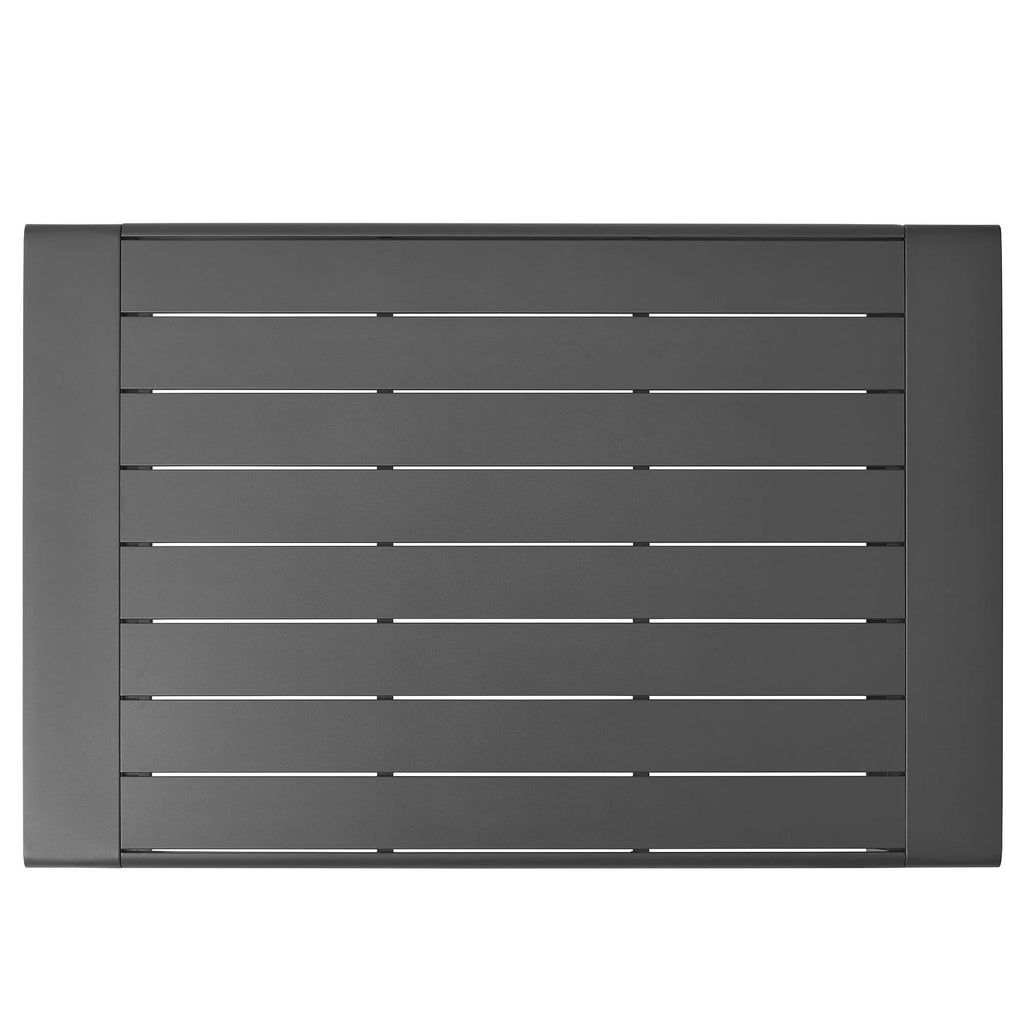Lirienne Outdoor Patio Aluminum Coffee Table in Gray