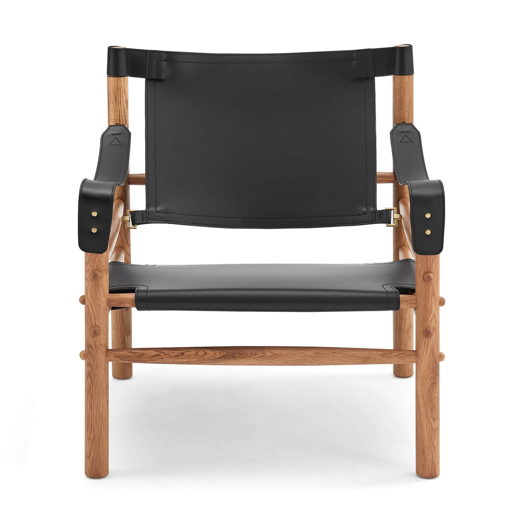 Arne Norell Sirocco Safari Wood and Leather Lounge Chair