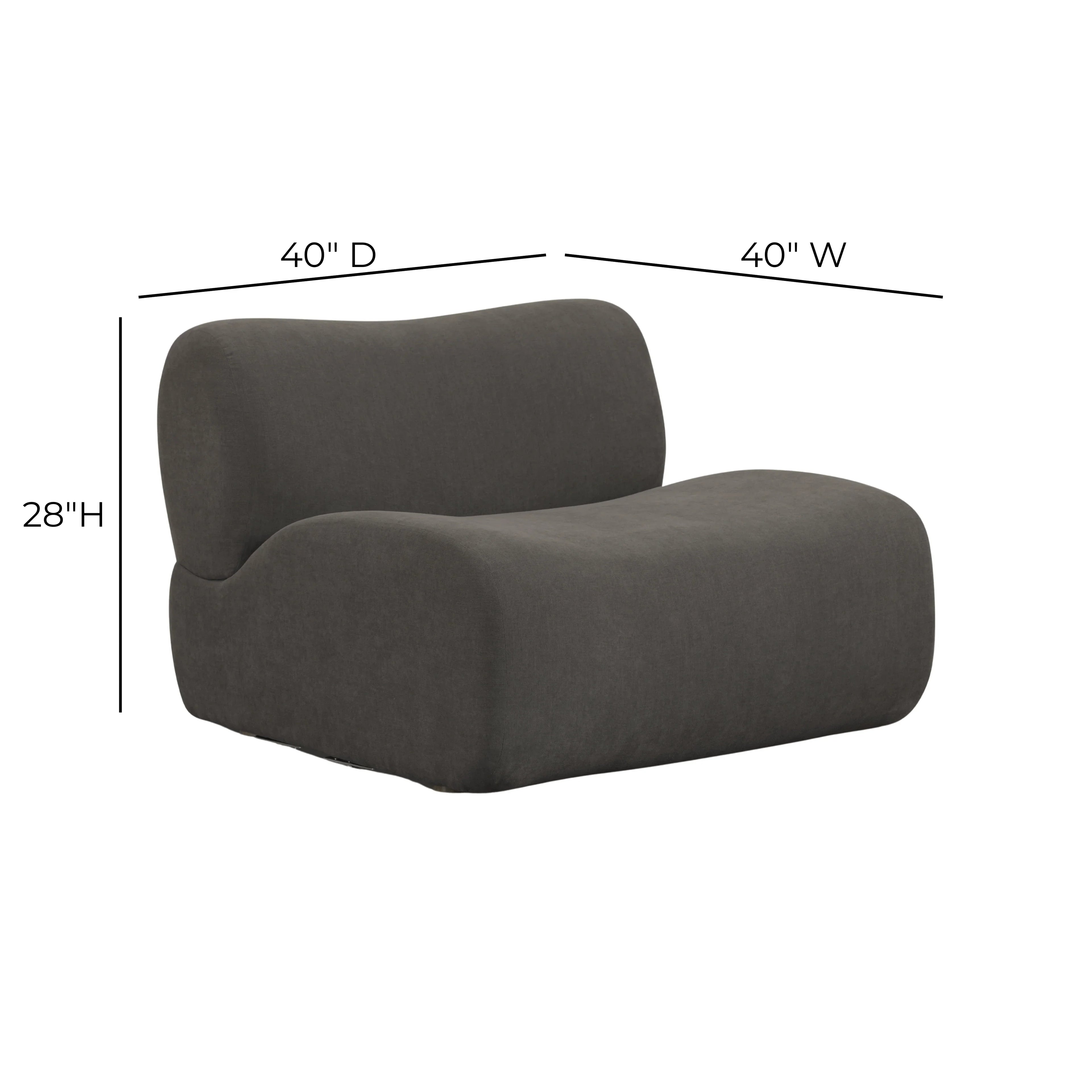 Zenith Contract-Grade Upcycled Fabric Armless Chair