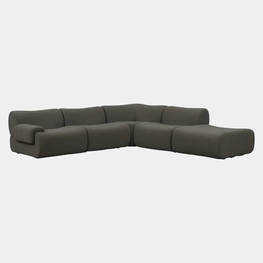 Zenith 5-Piece Contract-Grade Upcycled Fabric Modular Sectional
