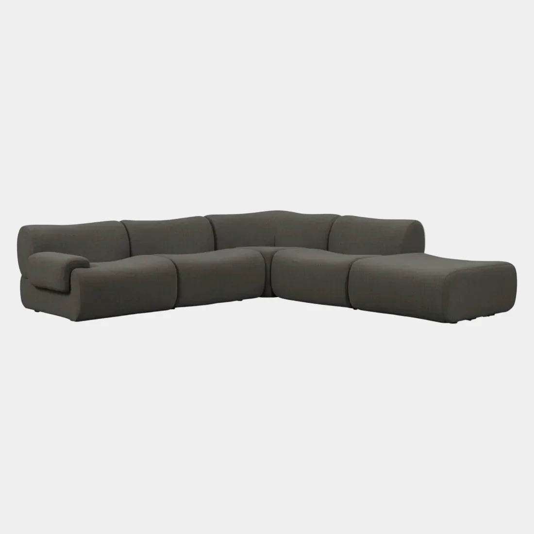 Zenith 5-Piece Contract-Grade Upcycled Fabric Modular Sectional