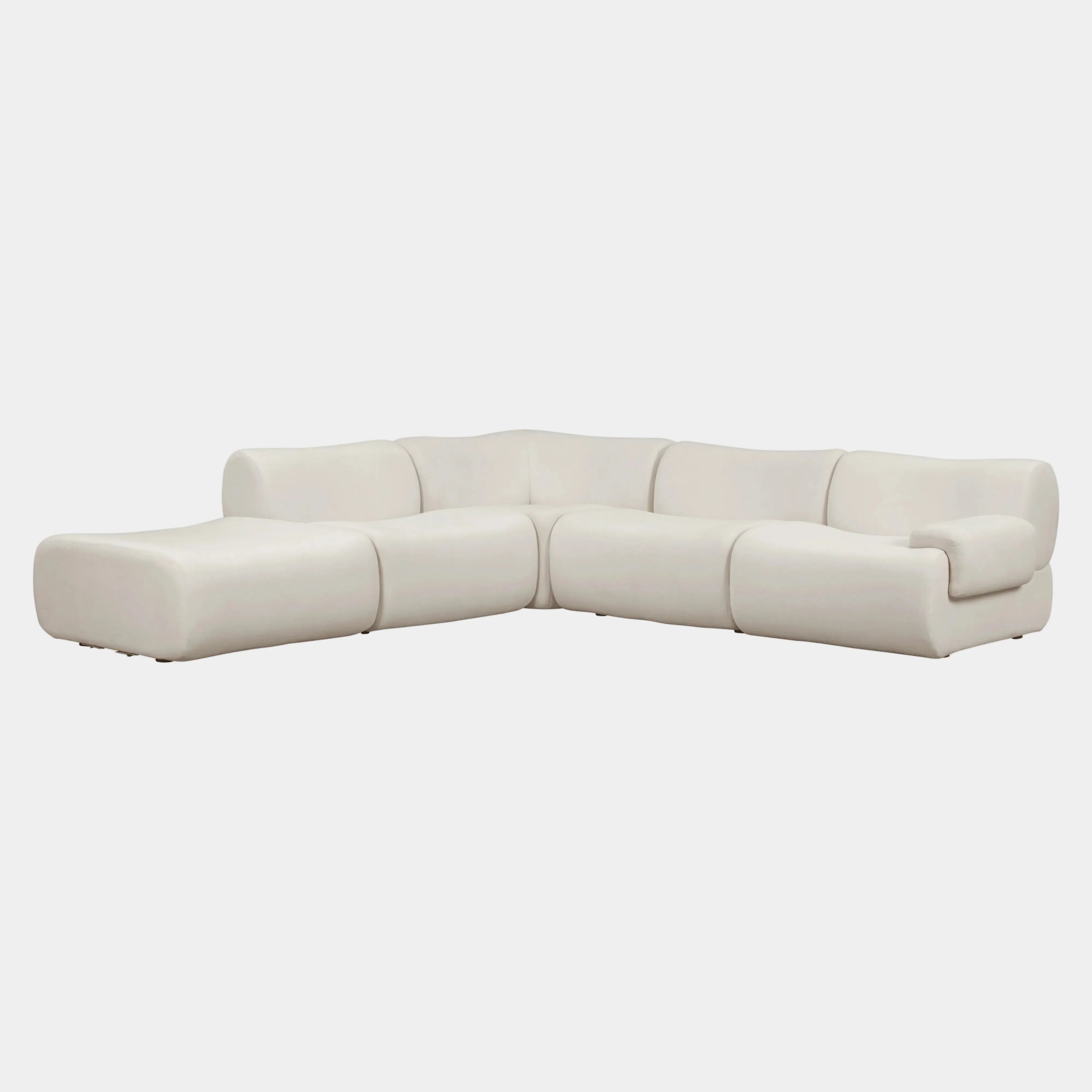 Zenith 5-Piece Contract-Grade Upcycled Fabric Modular Sectional