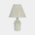 Edith Scalloped Papier Mache Flower Pleated Table Lamp