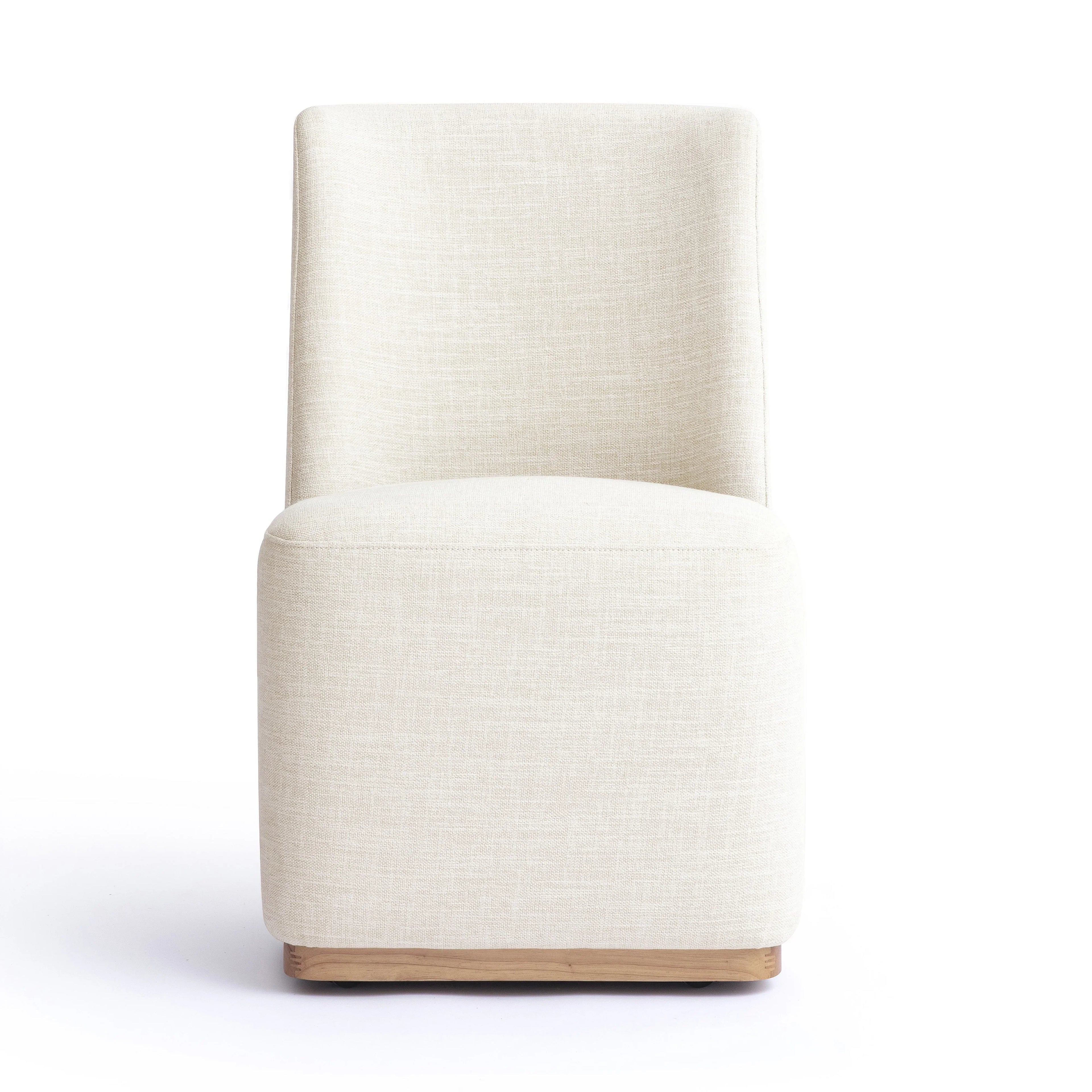 Melissa Performance Fabric Rolling Dining Chair