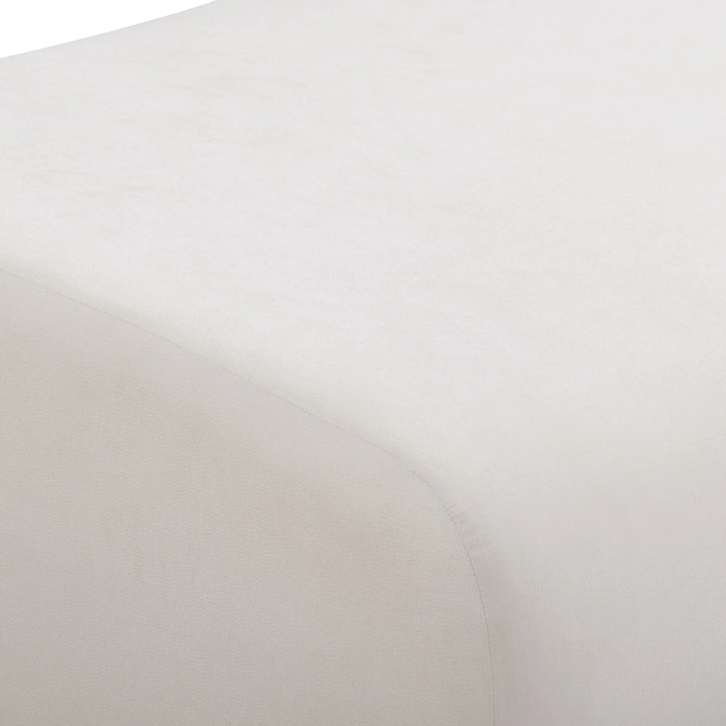 Zenith Contract-Grade Upcycled Fabric Ottoman