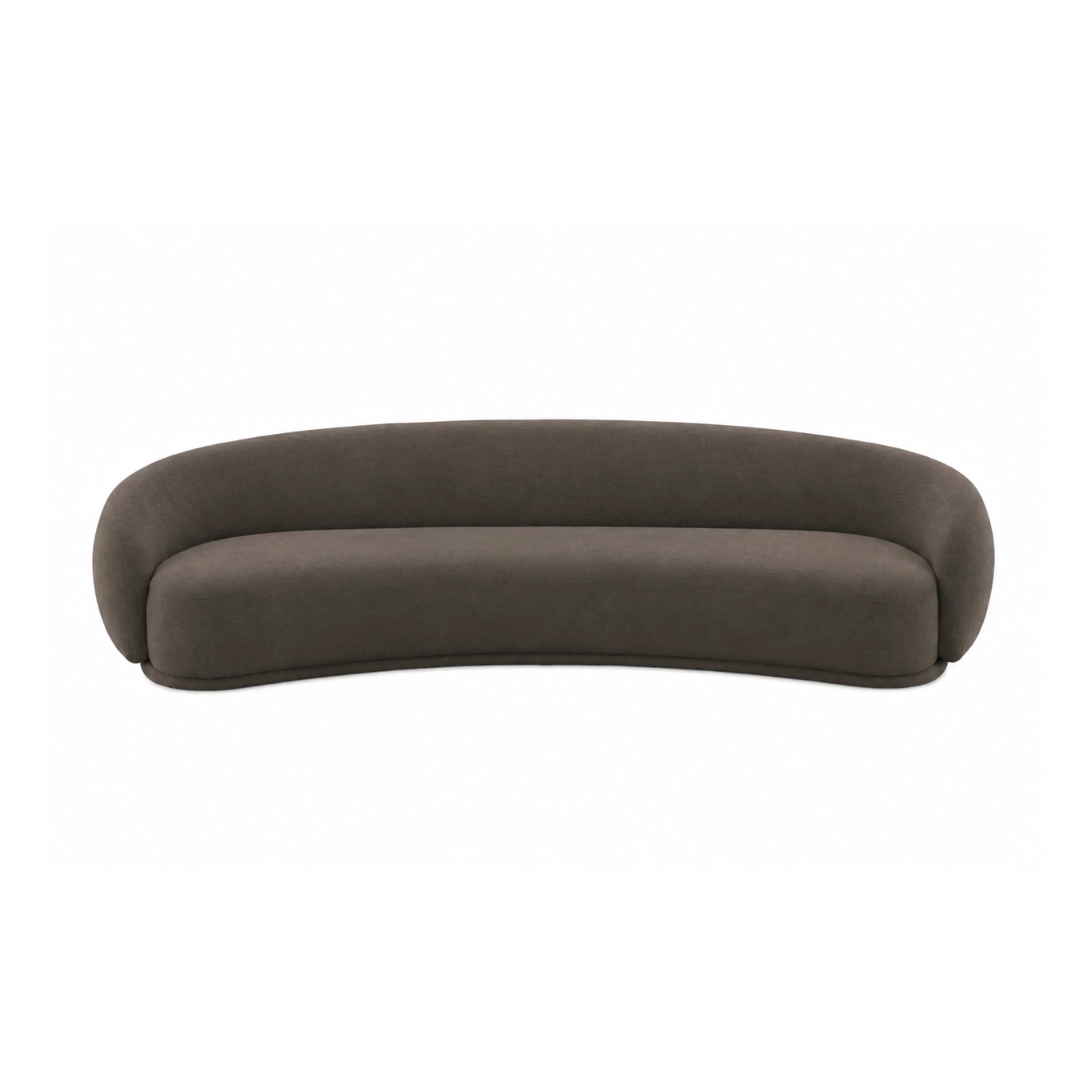 Kendall 120" Java Brown Textured Chenille Sofa