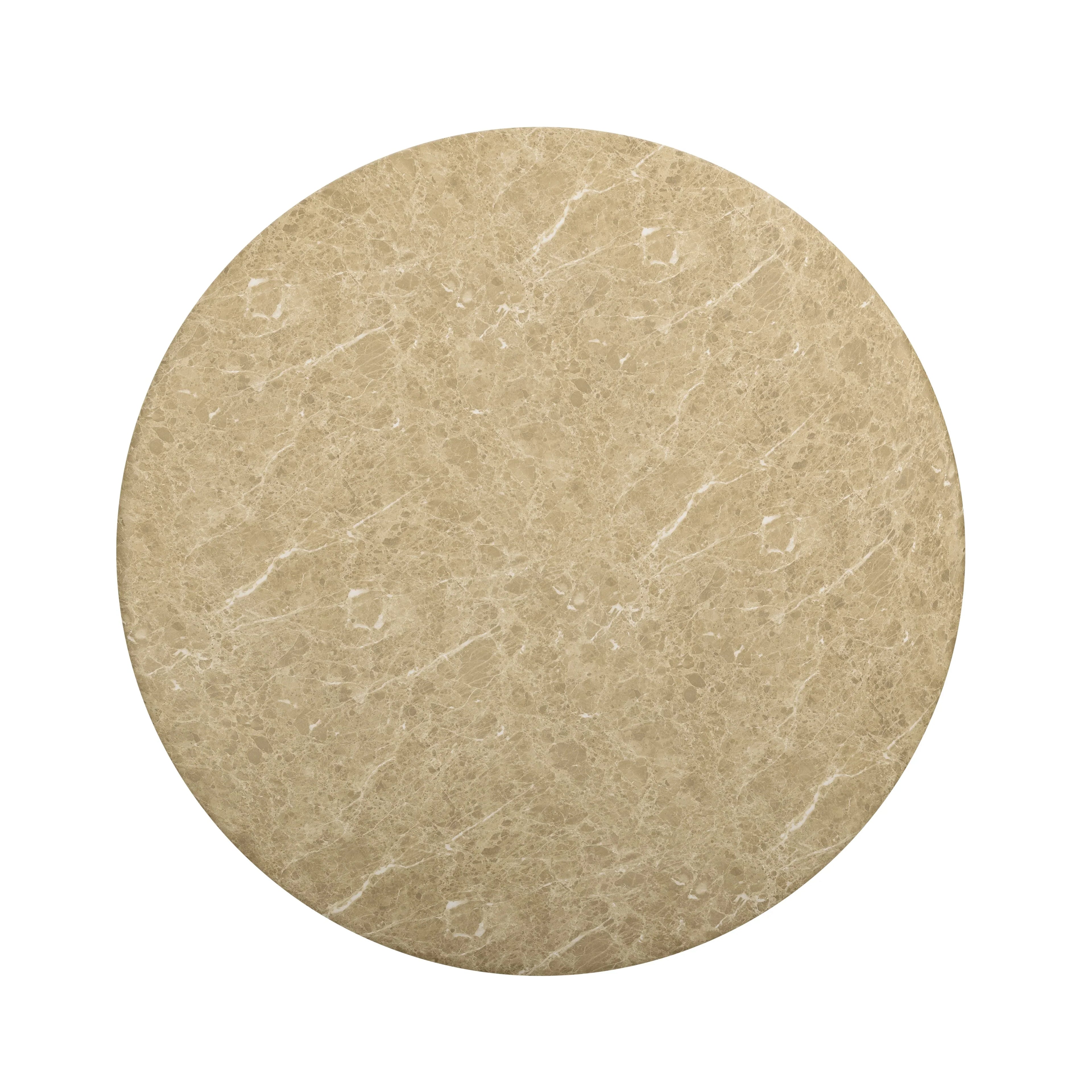 Cynthia 54" Faux Travertine Indoor/Outdoor Concrete Round Dining Table