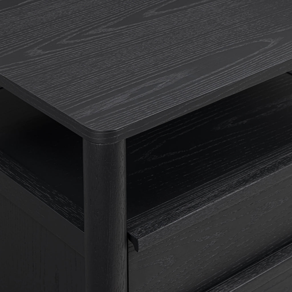 Tyra 22" Black Ash Nightstand