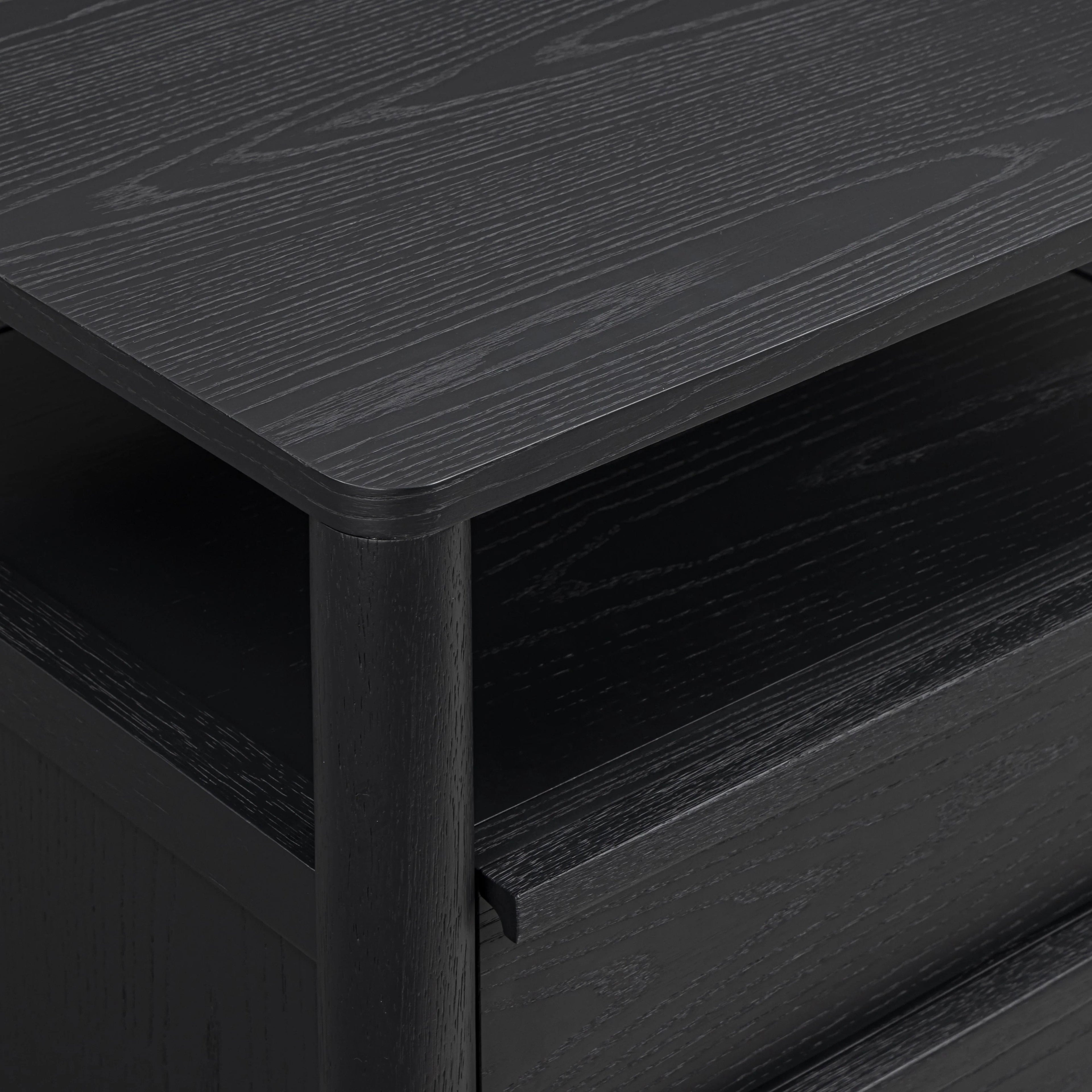 Tyra 22" Black Ash Nightstand