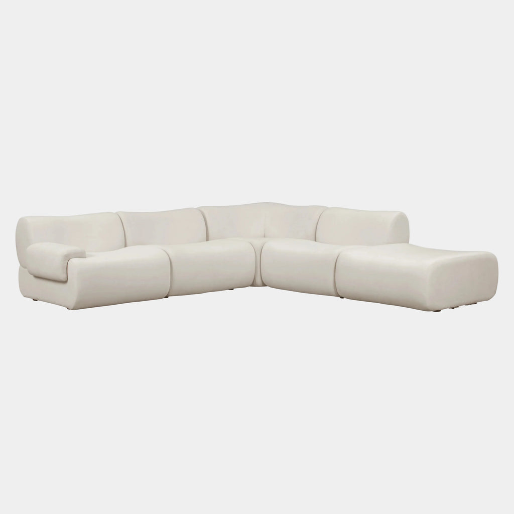 Zenith 5-Piece Contract-Grade Upcycled Fabric Modular Sectional