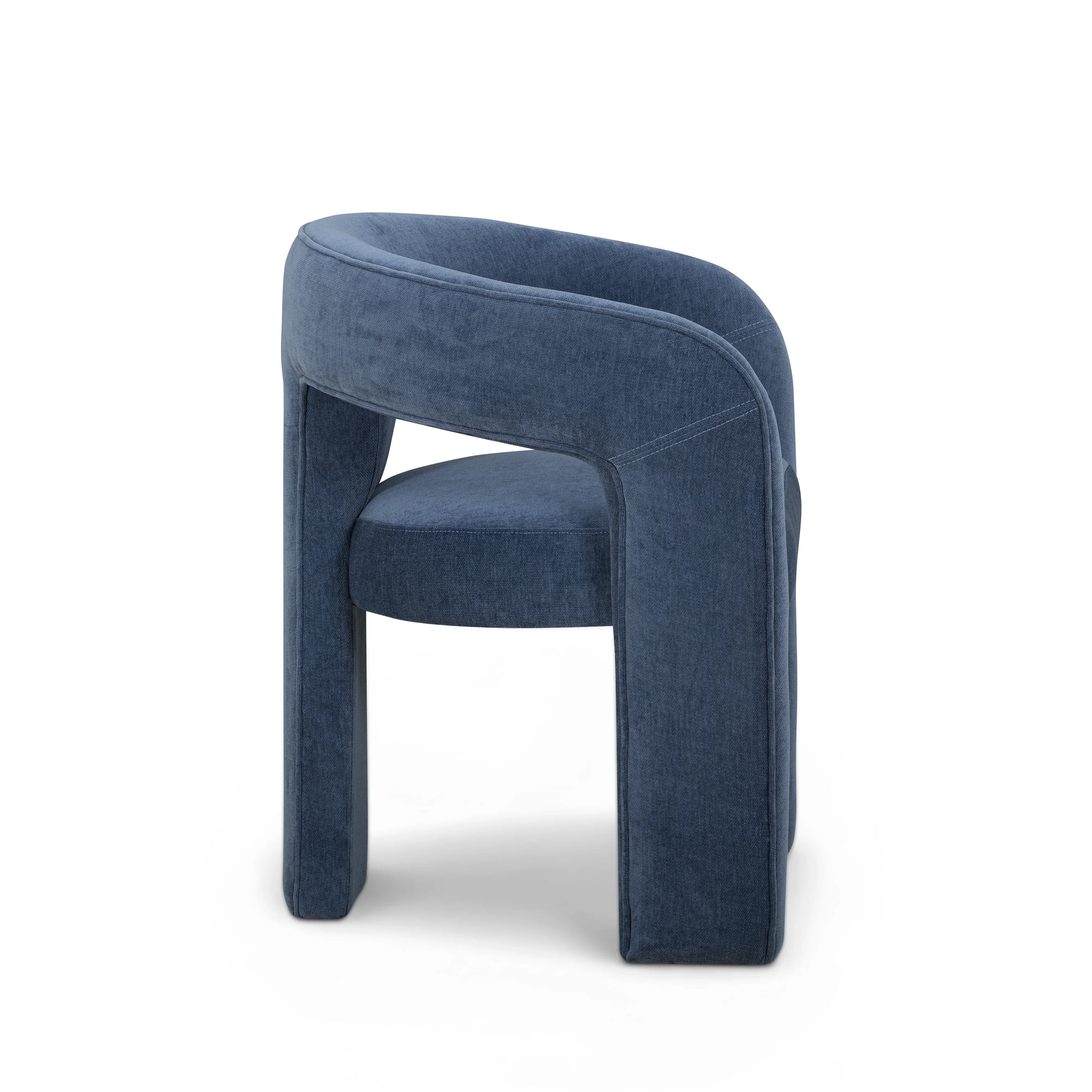 Malone Denim Blue Performance Fabric Dining Chair