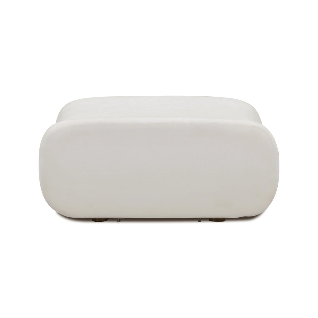 Zenith Contract-Grade Upcycled Fabric Ottoman