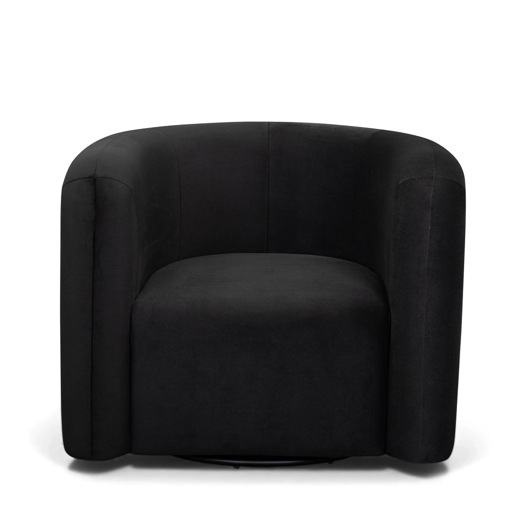 Curves Performance Velvet Swivel Accent Chair