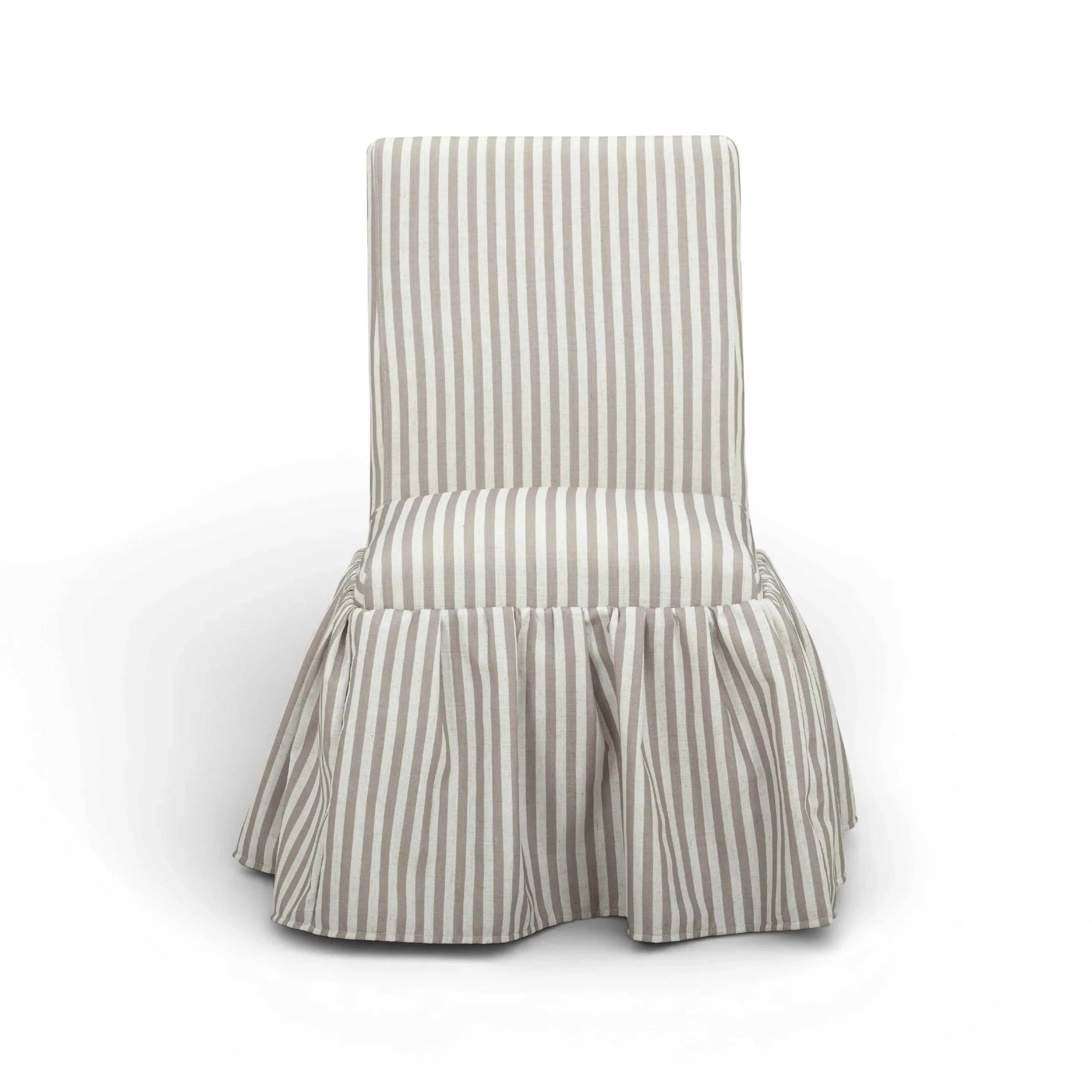Gertrude Striped Performance Linen Skirted Dining Chair