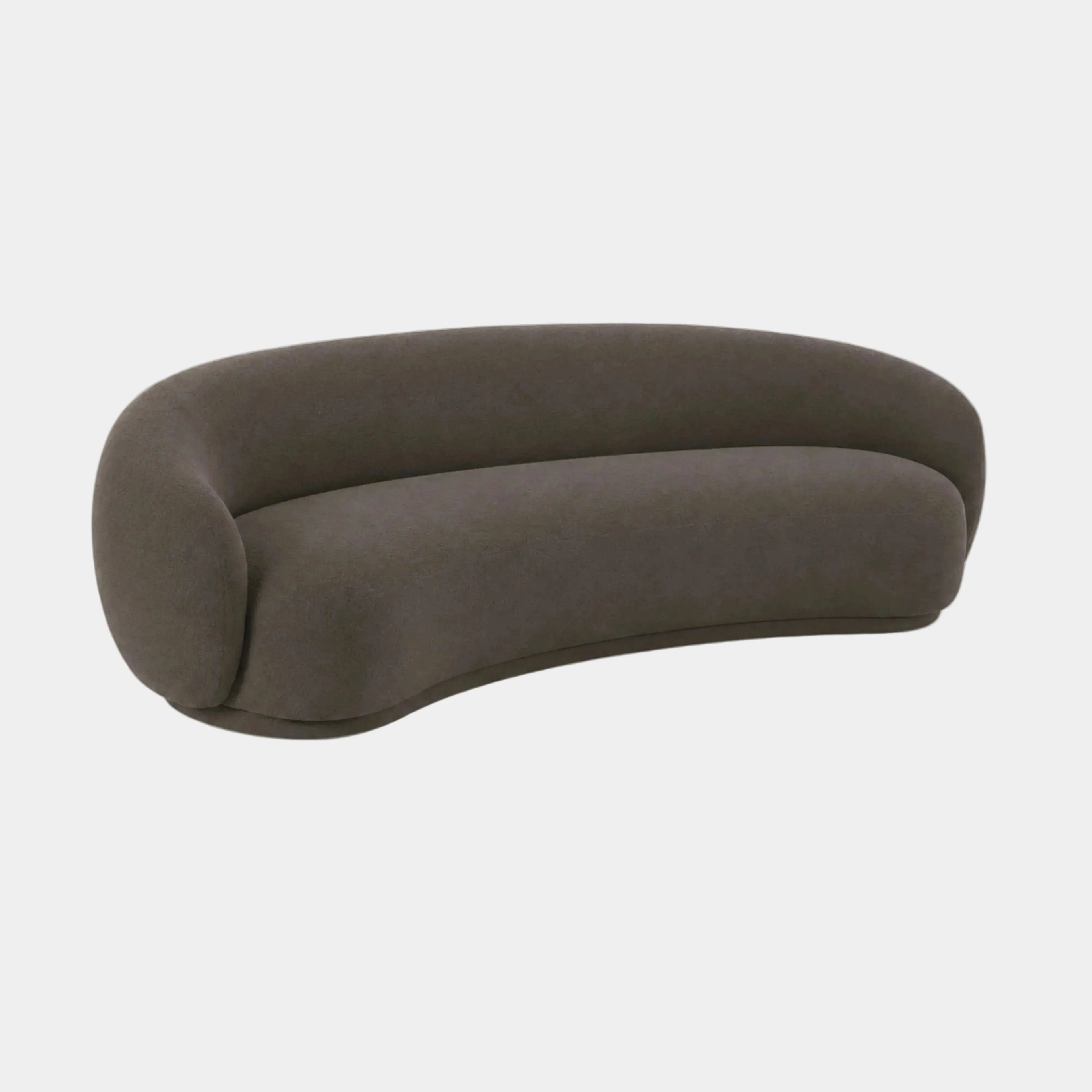 Kendall 120" Java Brown Textured Chenille Sofa