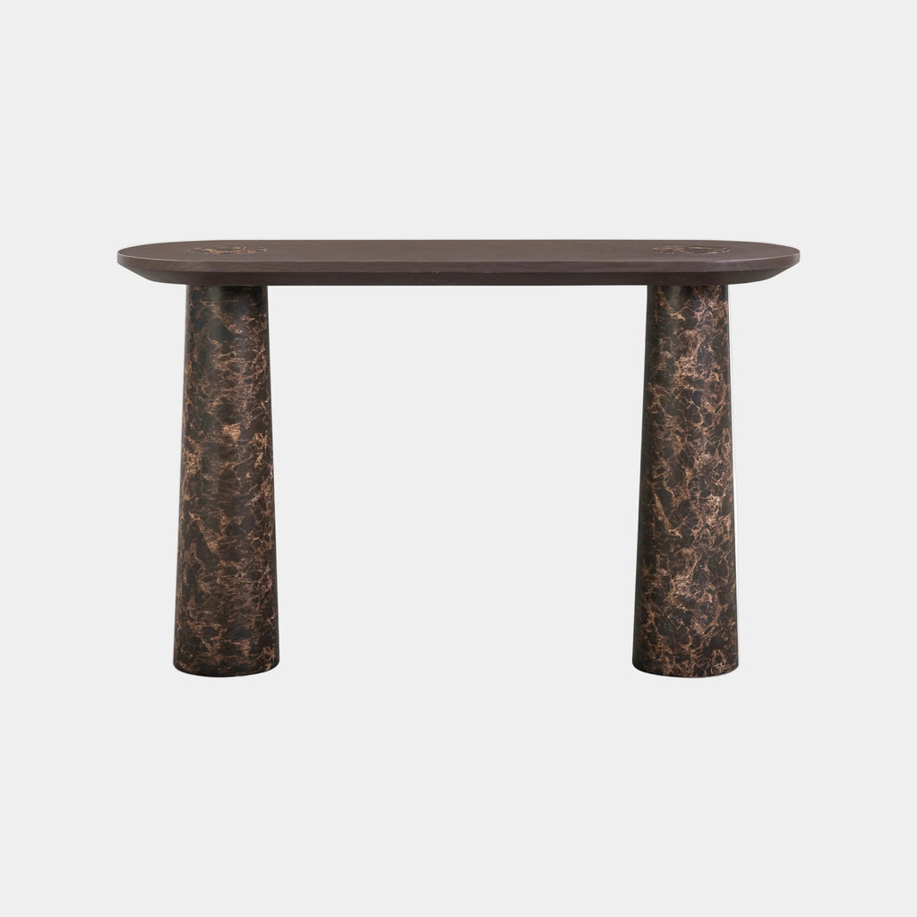 Braya 50" Faux Emperador Marble Console Table