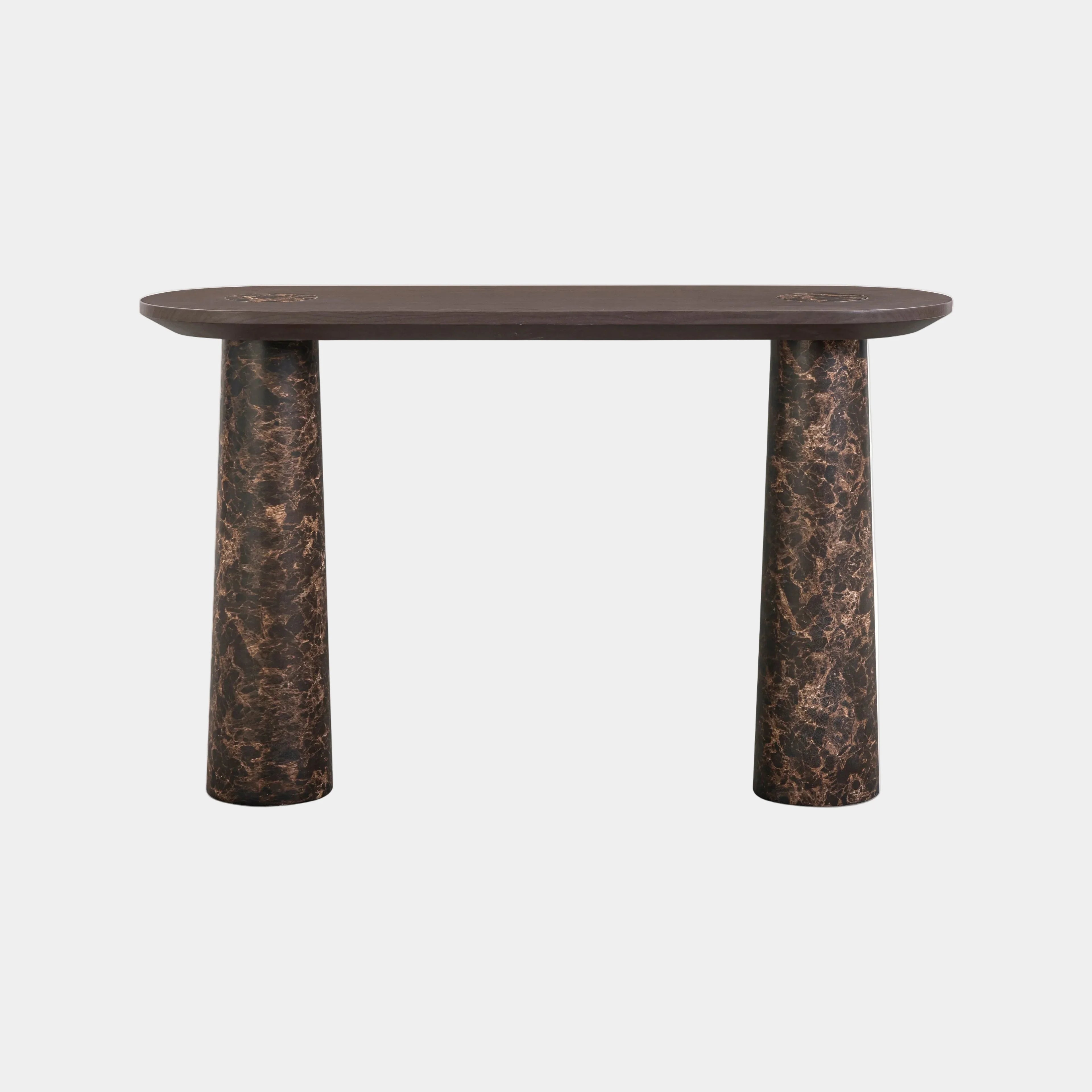 Braya 50" Faux Emperador Marble Console Table