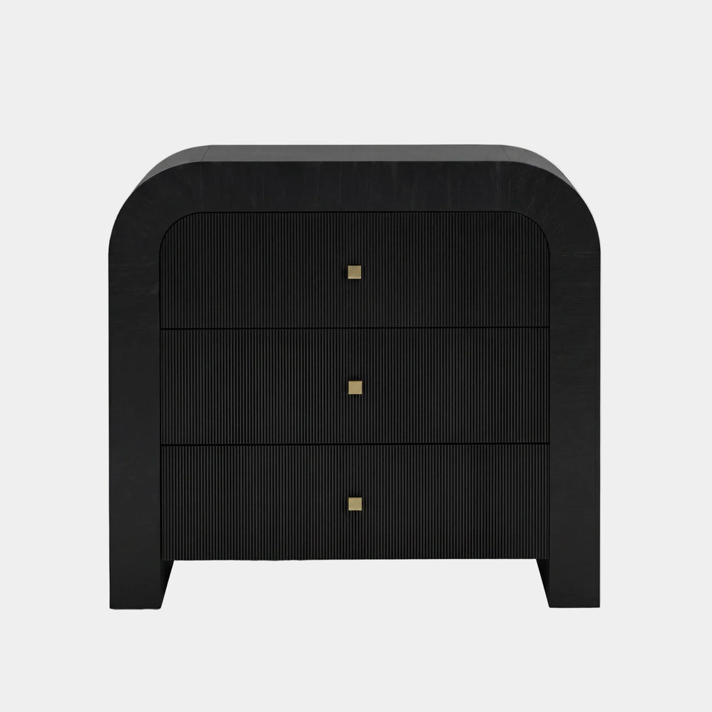 Hump 38" Arched 3-Drawer Bedside Chest