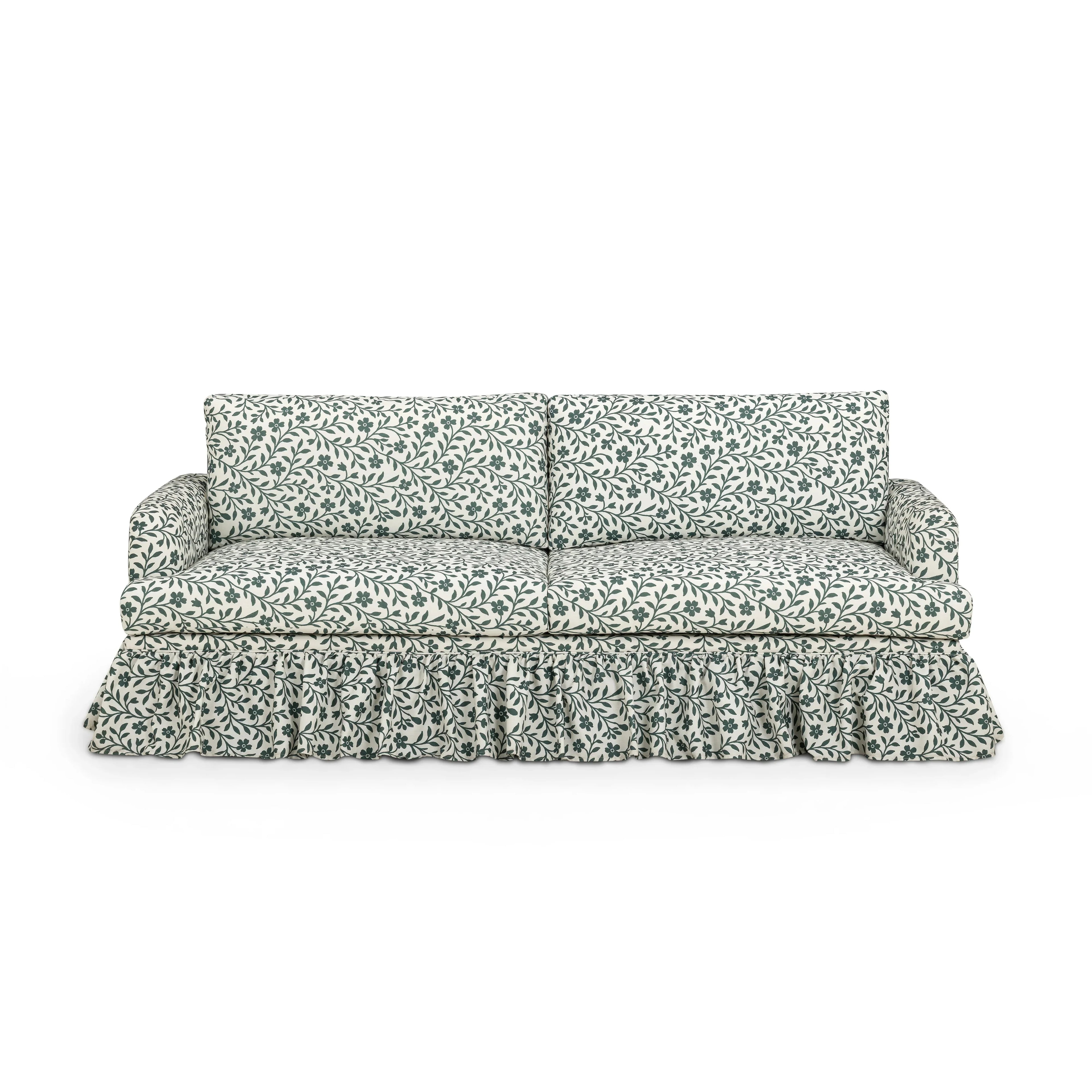 Gertrude 90" Floral Performance Linen Weave Sofa
