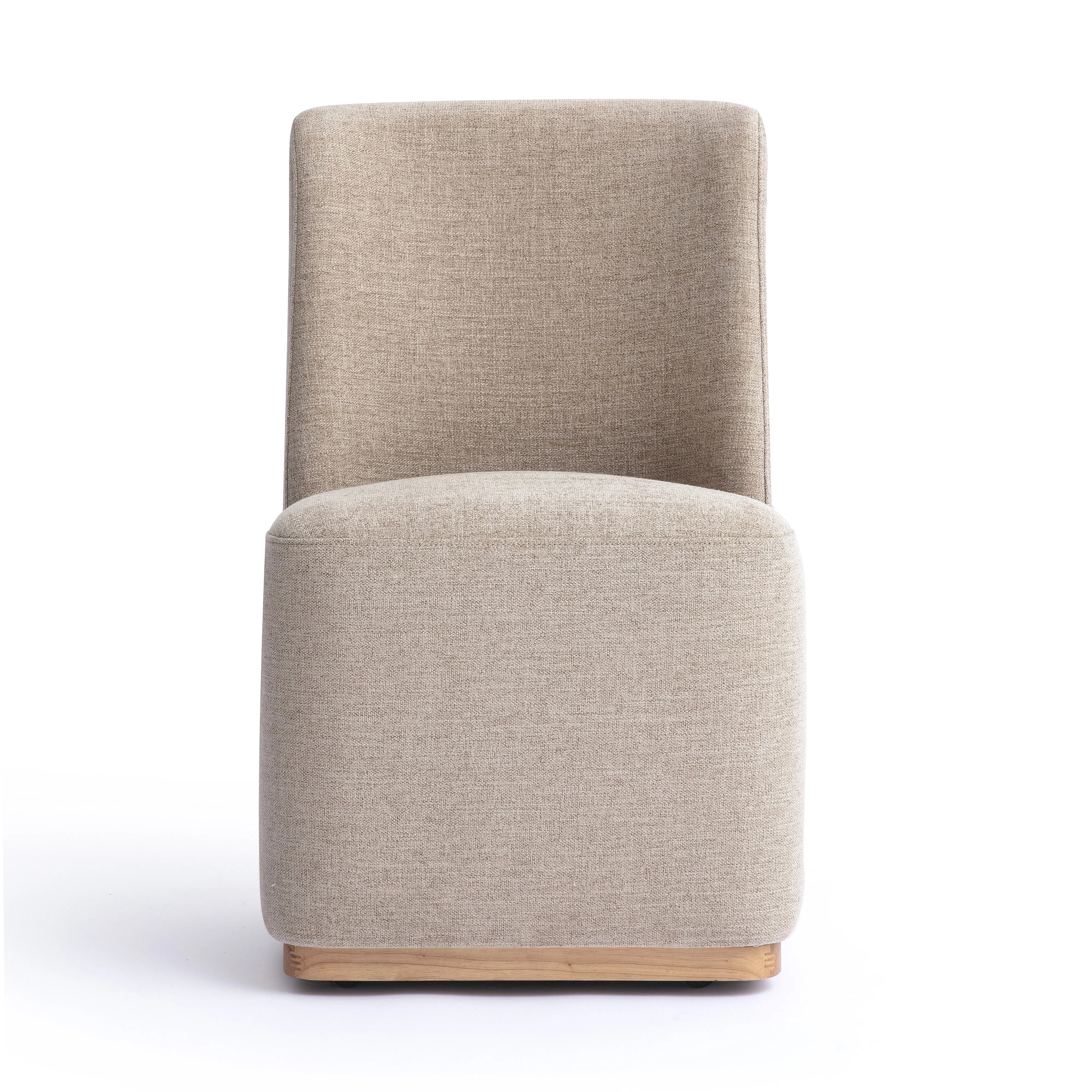 Melissa Performance Fabric Rolling Dining Chair
