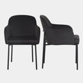 Sydney Performance Velvet Armchair - Set of 2