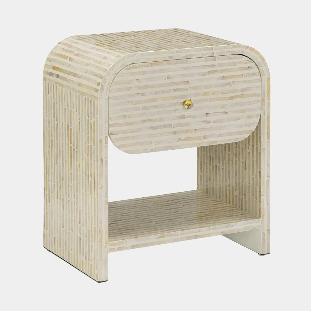 Borno 20" Mother of Pearl Nightstand
