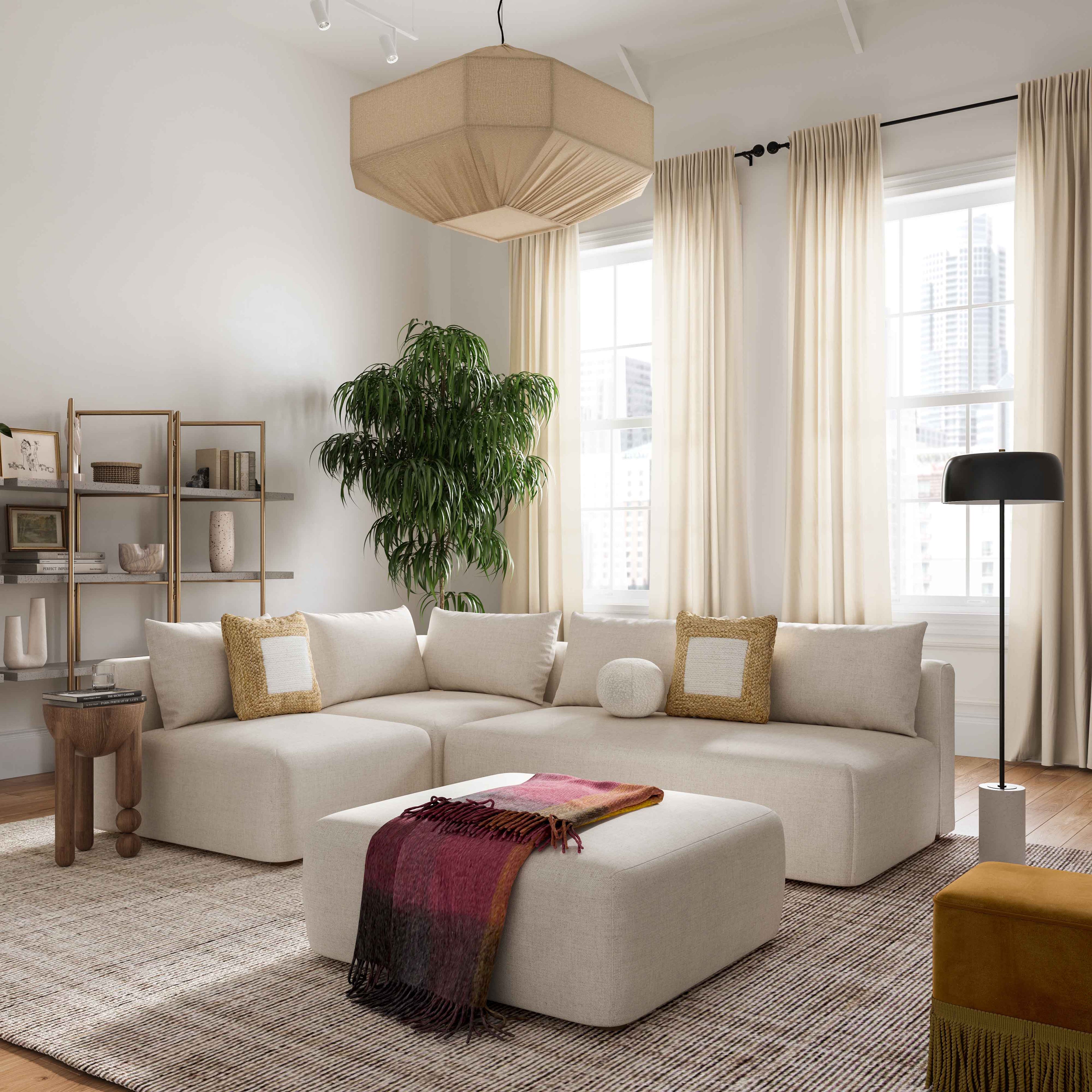 Hangover 64" Armless Loveseat