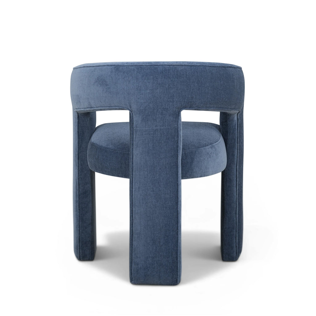 Malone Denim Blue Performance Fabric Dining Chair