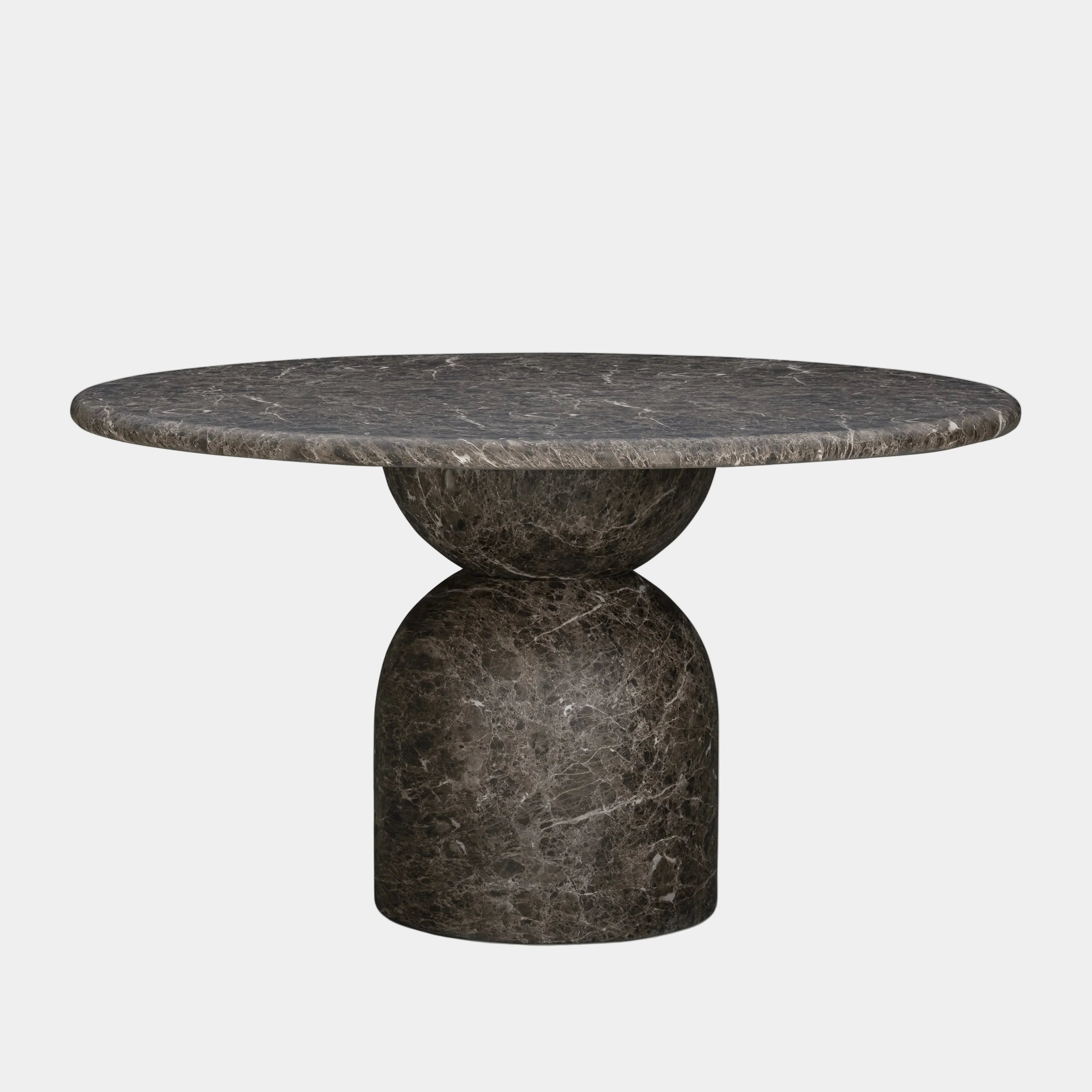 Cynthia 54" Faux Travertine Indoor/Outdoor Concrete Round Dining Table