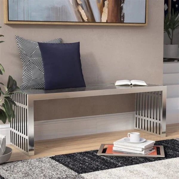 Gridiron Stainless Steel Bench (polished)