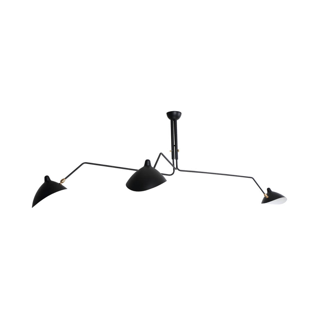 Serge Mouille Three-Arm Ceiling Lamp