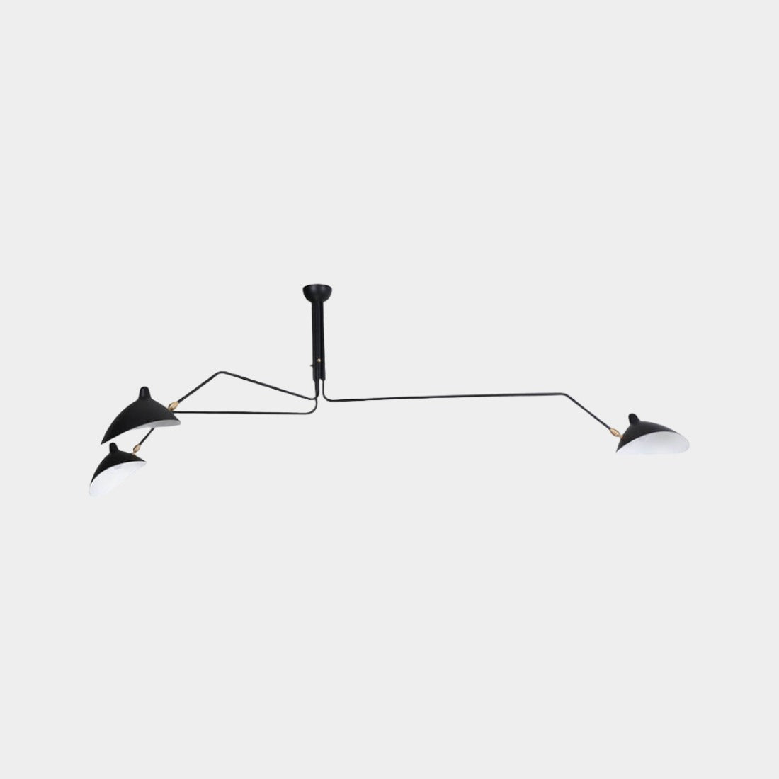 Serge Mouille Three-Arm Ceiling Lamp